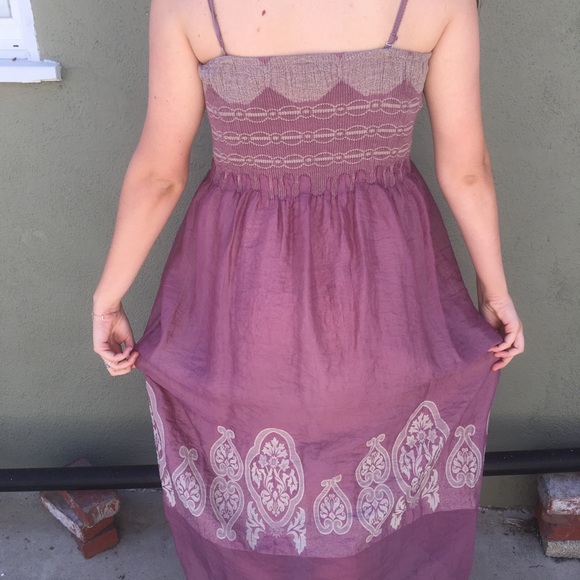 Dress/Sundress Vintage Freepeople-Like Long Silky - Picture 3 of 3